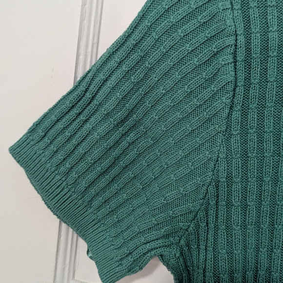 Croft & Barrow Teal Ribbed Knit Top - Picture 5 of 7
